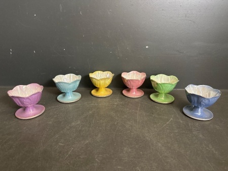 6 x Maling Newcastle England Lustreware Desert Cups