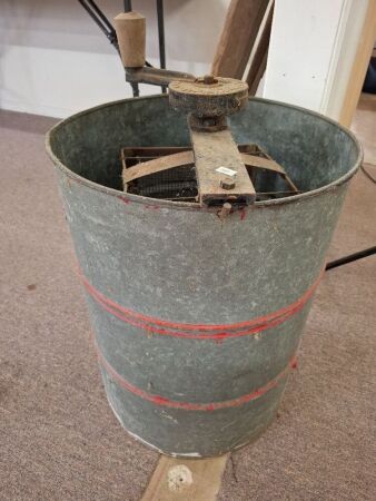 Vintage Galvanised Honey Extractor by Pender Bros. Maitland NSW