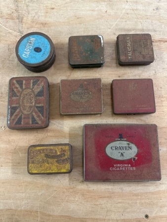 Assorted Vintage Tobacco and Cigarette Tins