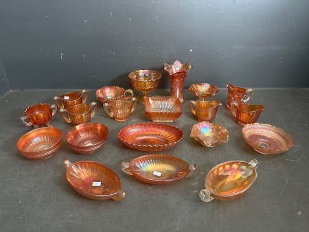 Mid Century Marigold Carnival Glass