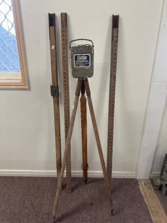 COWLEY Automatic Level + Wooden Tripod and Mast