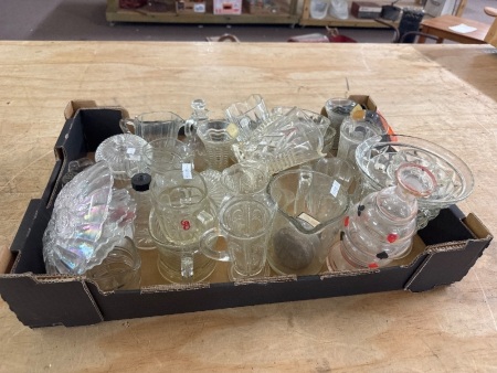 Assorted Mixed Lot of Mid Century Glassware