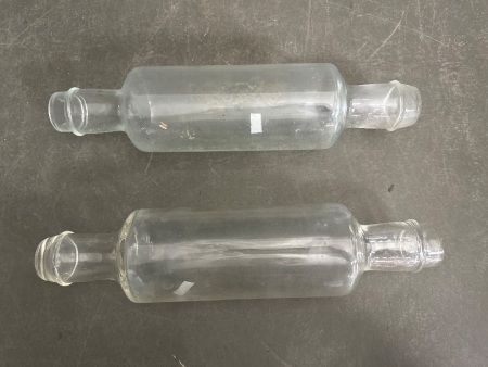 2 x Clear Glass Rolling Pins