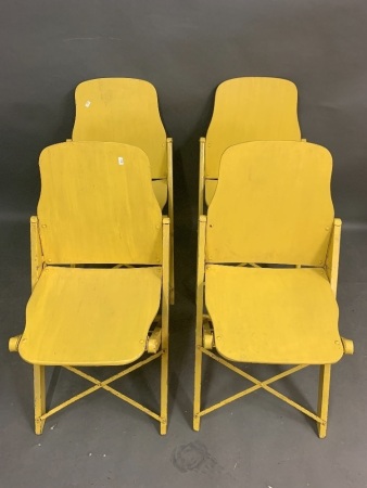 4 Vintage Military Folding Chairs