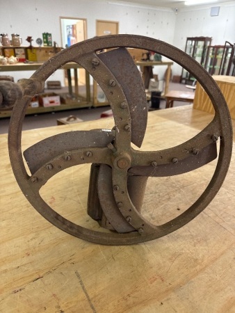 Antique Cast Iron Single Wheel Garden Cultivator