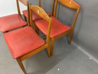 Set of 4 Mid-Century Solid Teak Dining Chairs by John Grimes - 2