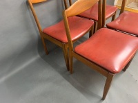 Set of 4 Mid-Century Solid Teak Dining Chairs by John Grimes - 3