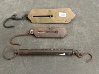 2 x Salter Spring Balance - 1 x Pocket Balance Germany - 3