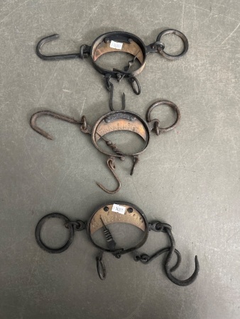 3 x Antique Buffalo Hide Scales