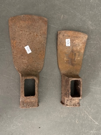 2x Vintage Adze Heads