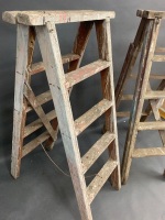 2 x Vintage Folding Timber Trestles - 3