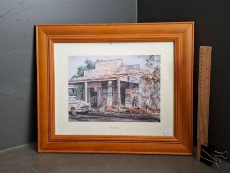 Pit Stop Framed Print by Australian Artist Gordon K Hanley