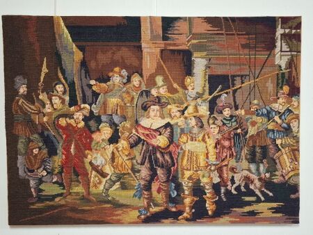 Tapestry Depicting Rembrandts Famous Painting the Knight Watch