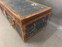 Vintage Steamer Trunk with Original Internal Tray - 4