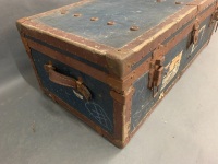 Vintage Steamer Trunk with Original Internal Tray - 5