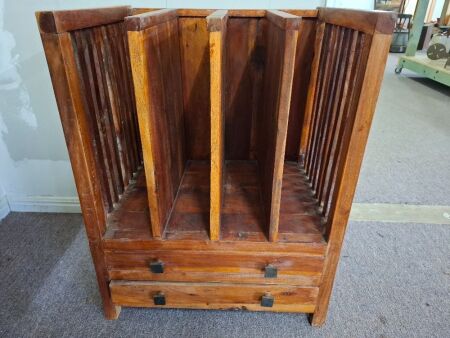 Vintage Wooden Magazine Stand