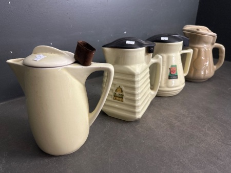 4 Electric Ceramic Jugs - Incs 1 Essco Jug - 1 Victor Jug