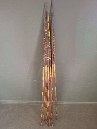 Assortment of Wooden Tribal Spears