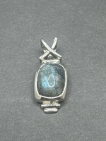 Sterling Silver Pendant with Labradorite Gemstone - 2