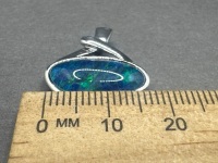 Sterling Silver Pendant with Opal Gemstone - 4