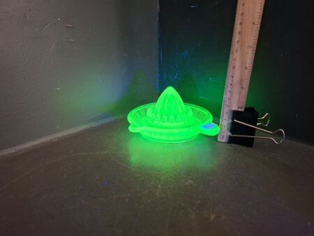 Uranium Glass Lemon Juicer