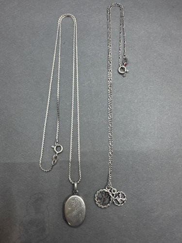 2 Mid Century Sterling Silver Necklaces