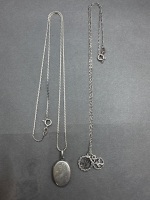2 Mid Century Sterling Silver Necklaces