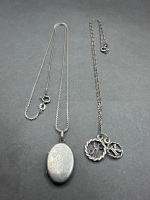2 Mid Century Sterling Silver Necklaces - 2