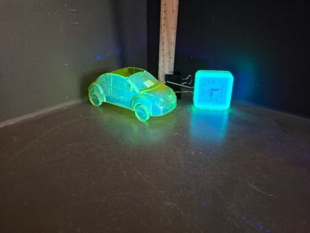 Possibly Uranium Mini Clock and Car Possibly Manganese&nbsp;