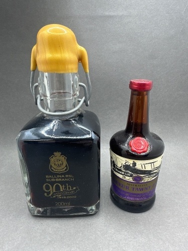 2 Collectable Miniature Wine Bottles