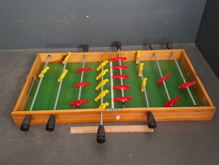 Vintage Wooden Indoor Soccer Table Game - Portable