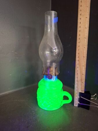 Possibly Uranium Glass Kerosene Lantern