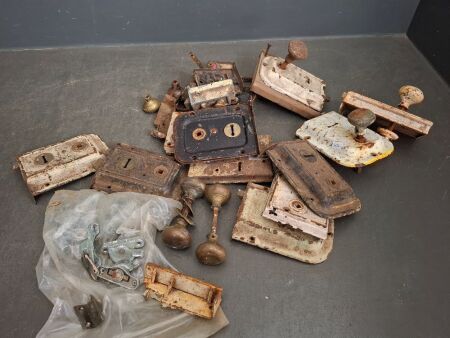 Large Assortment of Antique Locks and Handles