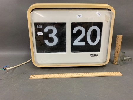 Mid Century Large Jadco Digital Flip Wall Clock from Gympie Council Chambers