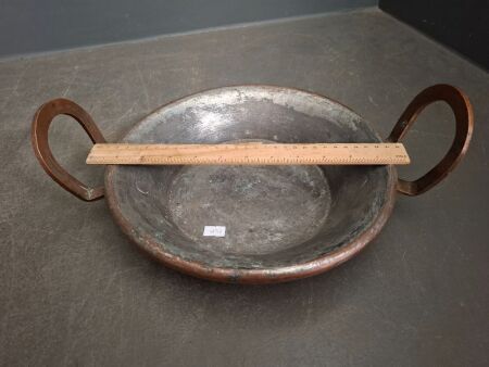 Hand Forged Beaten Copper Handled Pan&nbsp;