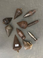 10 Old Plumb Bobs