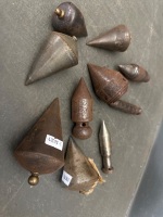 10 Old Plumb Bobs - 2