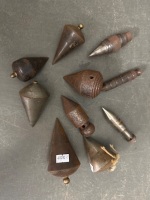 10 Old Plumb Bobs - 3