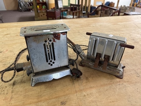 2 Vintage Electric Toasters - 1 Hotpoint Toaster & 1 Rowenta Toaster