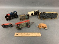 Collection of Vintage Triang Minic Toys inc. Liberty Taxi, Dairy Tanker, Tipper Truck + 3 Other Bits - 6