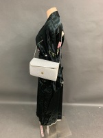 Black Embroidered Silk Kimono + Oroton Bag & Purse - 2