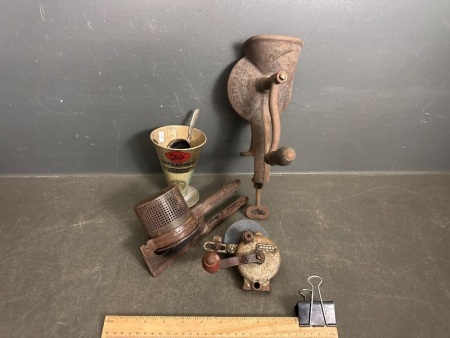 Alexa Slicer, Boker Grinding Stone, Vintage Juicer - Tala Cooks Measure - 2 Measuring Spoons