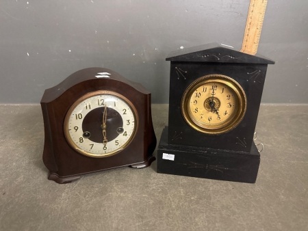 2 Vintage Mantel Clocks