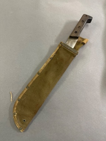 Military Hand Bolo Forged Machete in Sheath