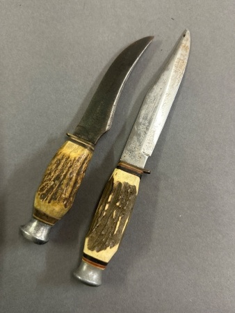 2 Bone Handle Hunting Knives