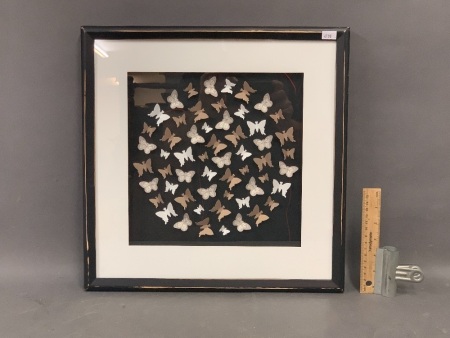 Contemporary Framed Cut-Out Butterfly 3D Artwork