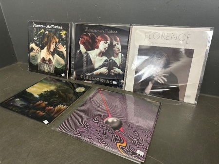 5 Mixed Genre Vinyl Records