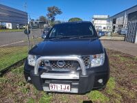 Black Nissan Navara SL-X - 6 Speed Manual V6 Petrol 4L - 4WD - 2006 Model - Dual Cab Truck - Odometer Indicating 192911 - VIN VSKCLND40A0126252 - Nudge Bar - Tow Ball - Chrome Roll Bar - Side Steps - Working A/C - Alpine Stereo - Sub Woofer - Tonneau Cove - 2