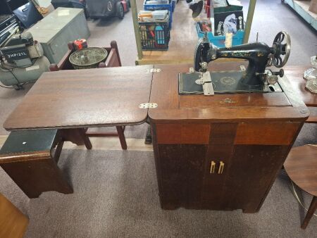 Vintage Bebarfald The Blue Bird Sewing Machine