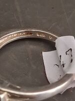 Sterling Silver Ring with Red Stone - size O - 3